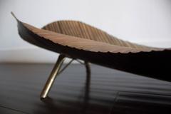 Very Large Banana Leaf Brass Table Ornement, 1970
