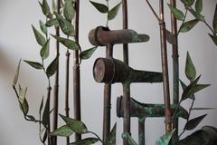 Patinated Copper Bamboo Form Water Fountain, 1970