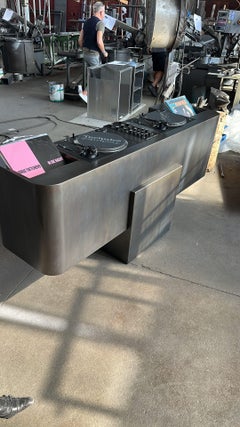 X-DECK Black, Stainless Steel Contemporary DJ Console, Made in Italy