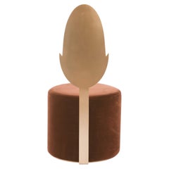 Giardino Botanico Gold Jasmine Sculptural Pouf Collection, Made in Italy