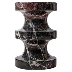 Spira, Marble Rosso Levanto Versatile Designer Side Table, Made in Italy