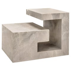 Philos, Marble Contemporary Sculptural Side Table, Made in Greece