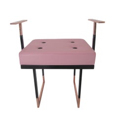 Mondrian Pink Pouf , Architectural Designer Seating, Made in Italy