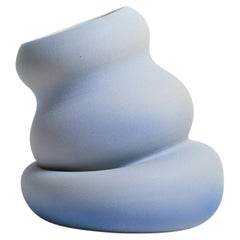 Colate Sky Small, jarrón de interior de terracota torneado a mano, fabricado en Italia