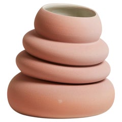 Colate Peach Medium, Modern Indoor Vase, Made in Italy