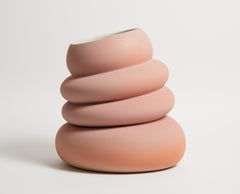Colate Peach Medium, Modern Indoor Vase, Made in Italy
