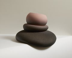 Blob Midnight Medium, moderne Steingutvase für den Innenbereich, hergestellt in Italien