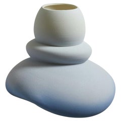 Blob Sky Medium, moderne Steingutvase für den Innenbereich, hergestellt in Italien