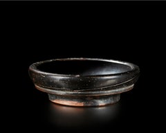 Greek Black-Glazed Pottery Dish, Magna Graecia, Circa 4th Century BC