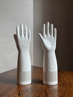 Vintage Pirelli Porcelain Glove Mould in White, Italy, 1980s