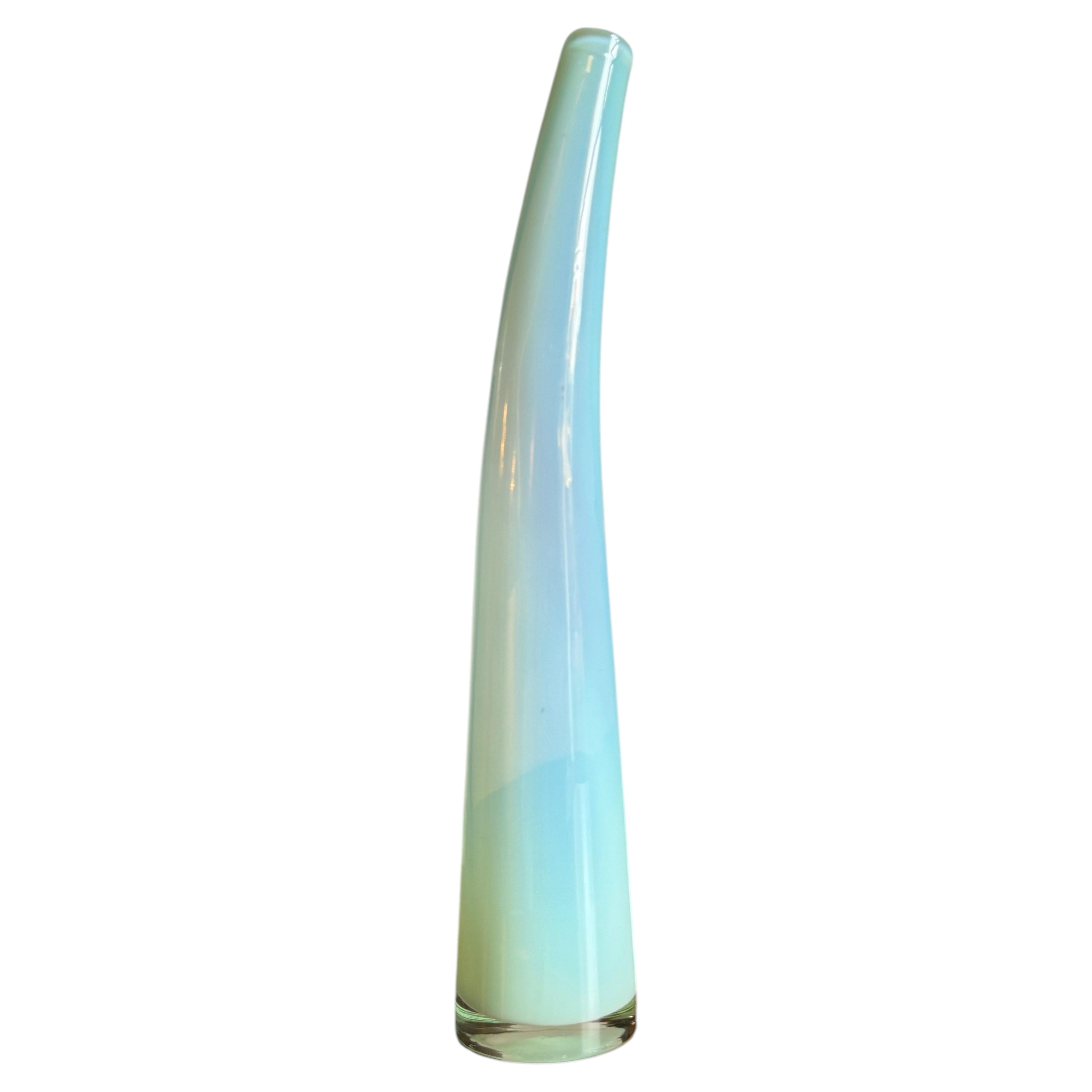 Vaso in vetro di Murano “Lattimo” di Giusto Toso per Leucos, Italia, anni ’70 in vendita