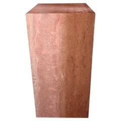 Róisín Lafferty Bosca Plinth in Red Travertine, Handcrafted in Ireland