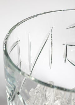 Champagne Hand-Cut Crystal Cooler by Rony Plesl, Czech Republic