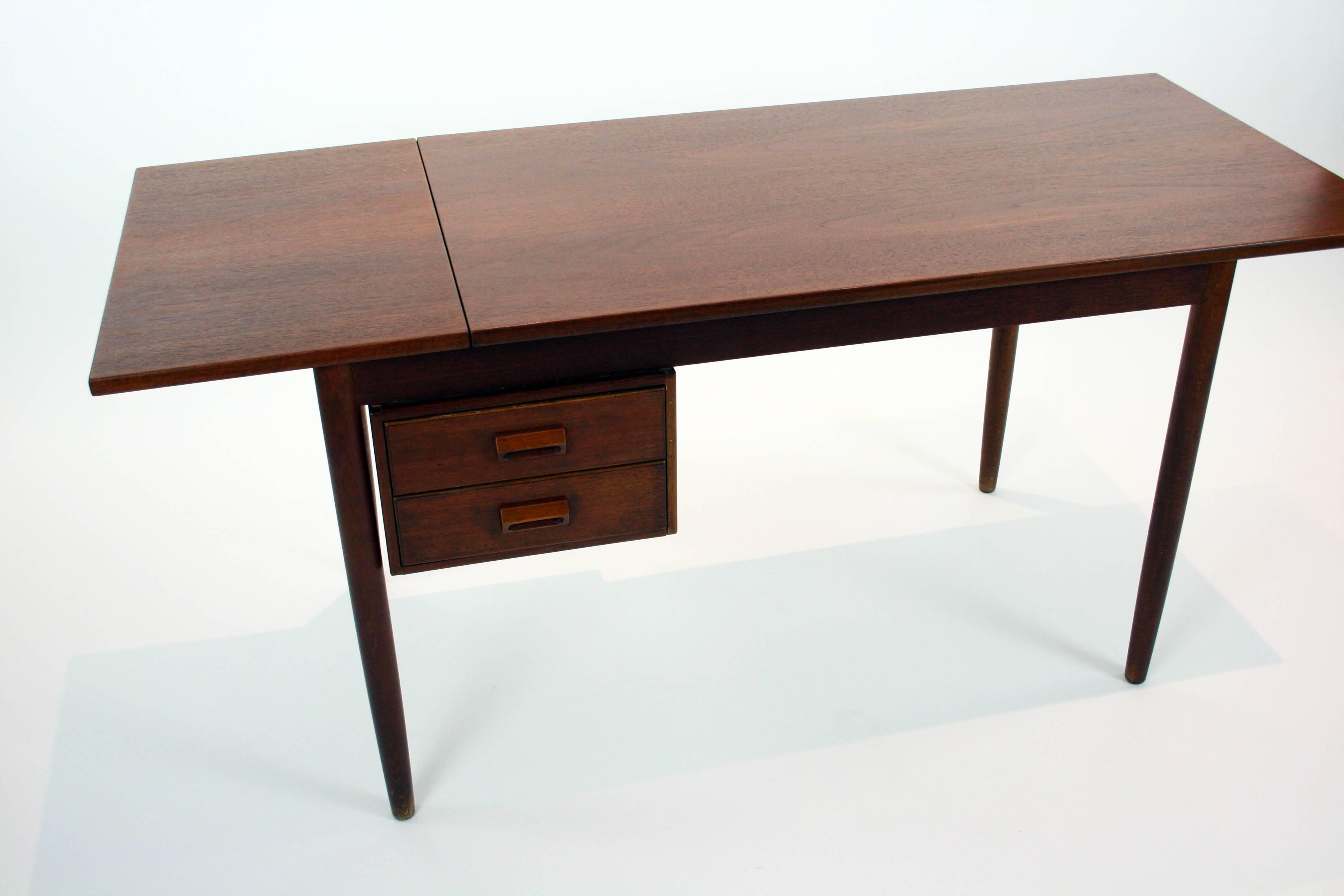 Veneer Danish Teak Desk by Borge Mogensen for Soborg Mobler