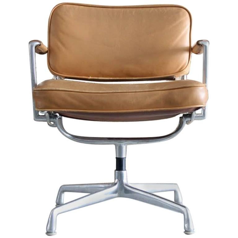 Eames Intermediate Desk Chair in Original Leather, 1968