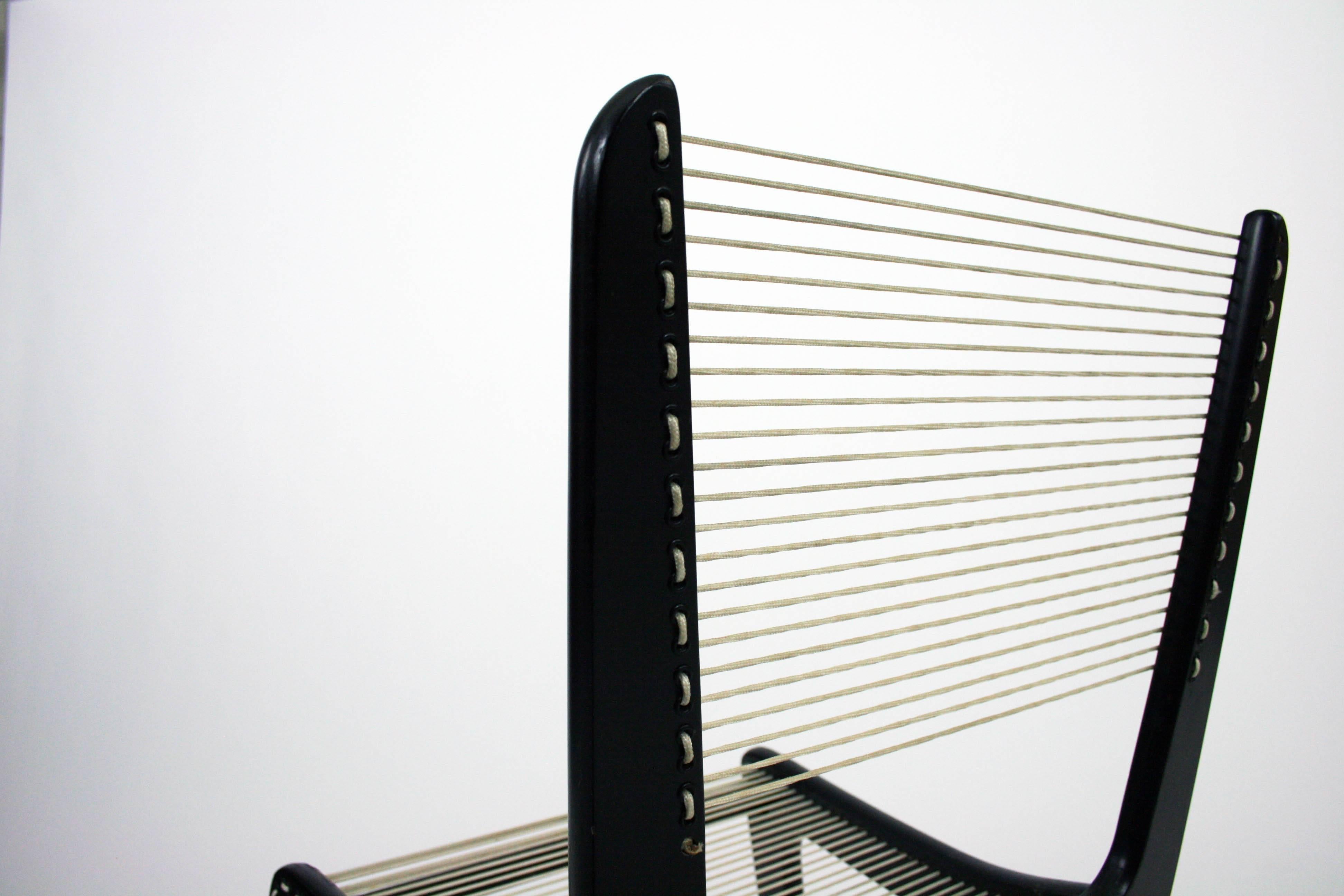 20th Century Early Cord Chair by Jacques Guillon Designed in 1953 