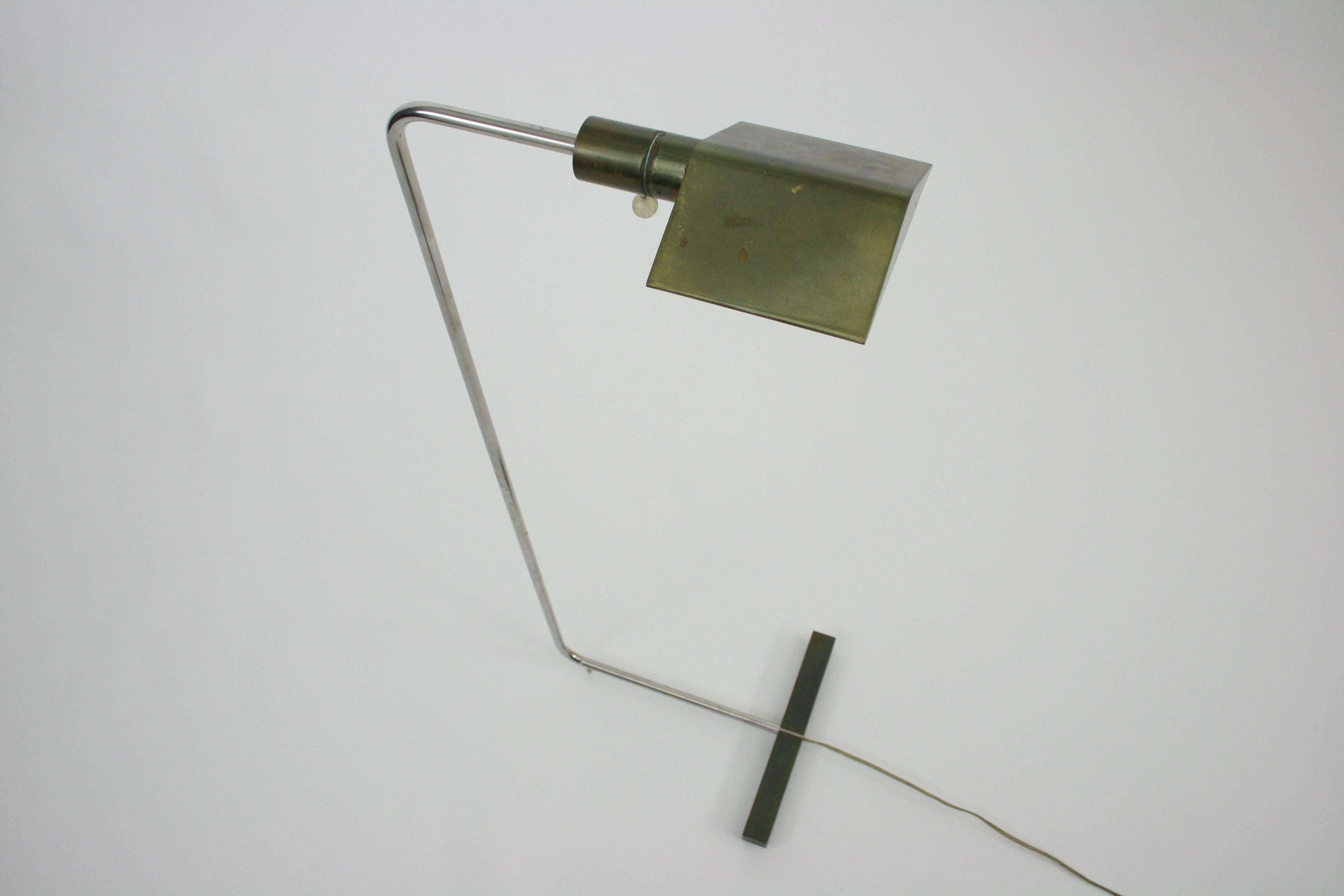 Brass and Chrome Reading Lamp by Cedric Hartman 1