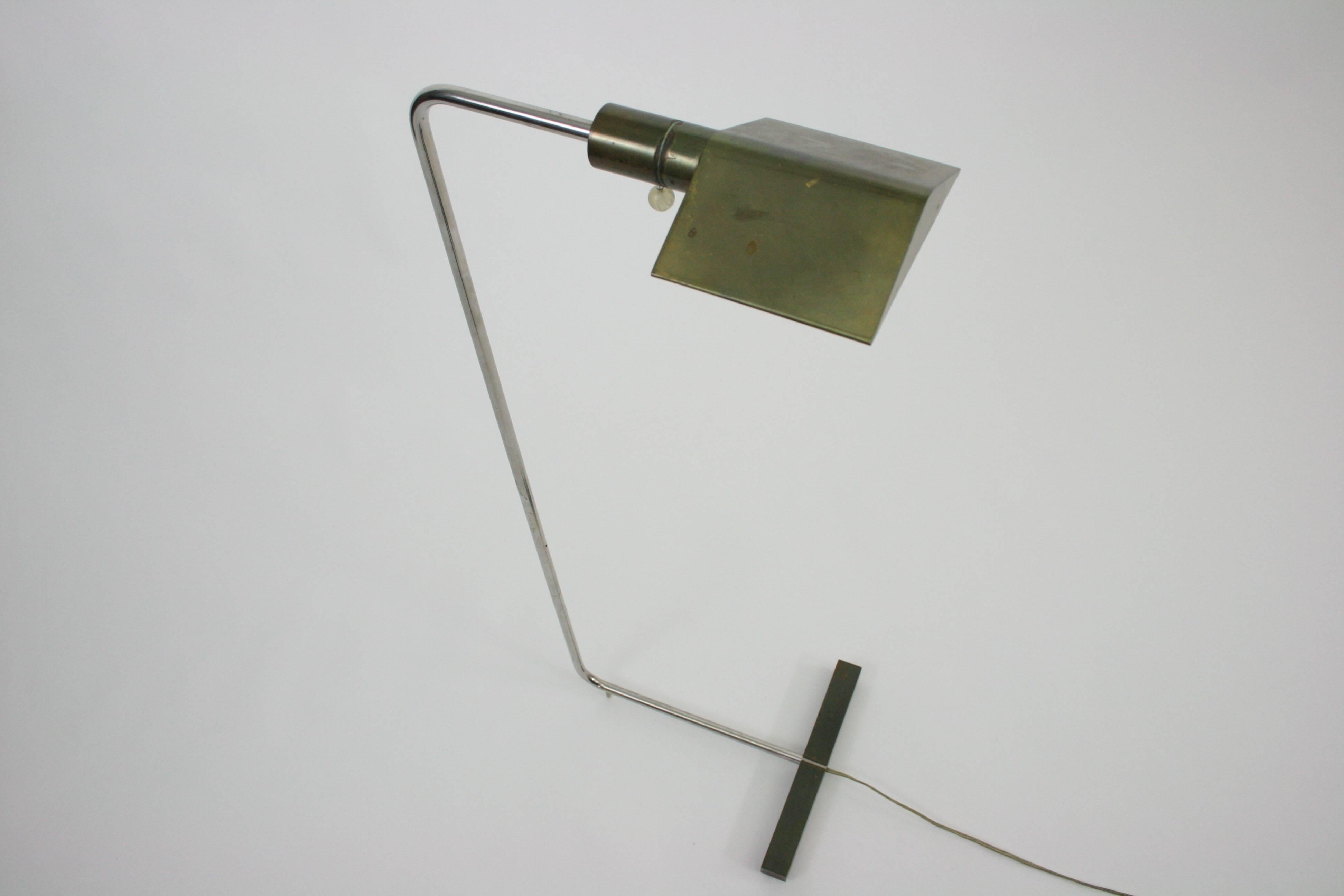 Brass and Chrome Reading Lamp by Cedric Hartman 4