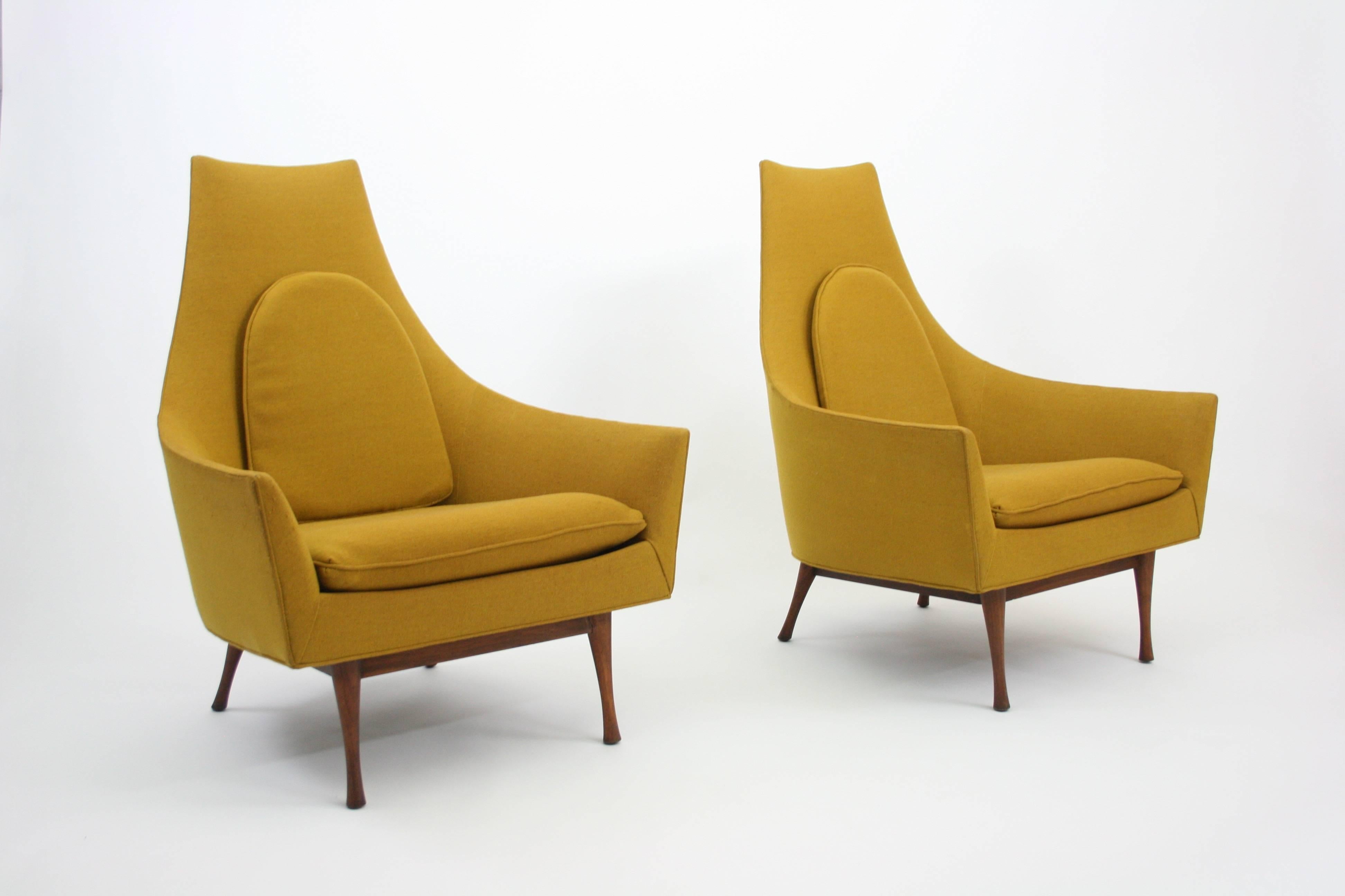 Mid-Century Modern Rare Pair of Lounge Chairs by Paul McCobb for Widdicomb