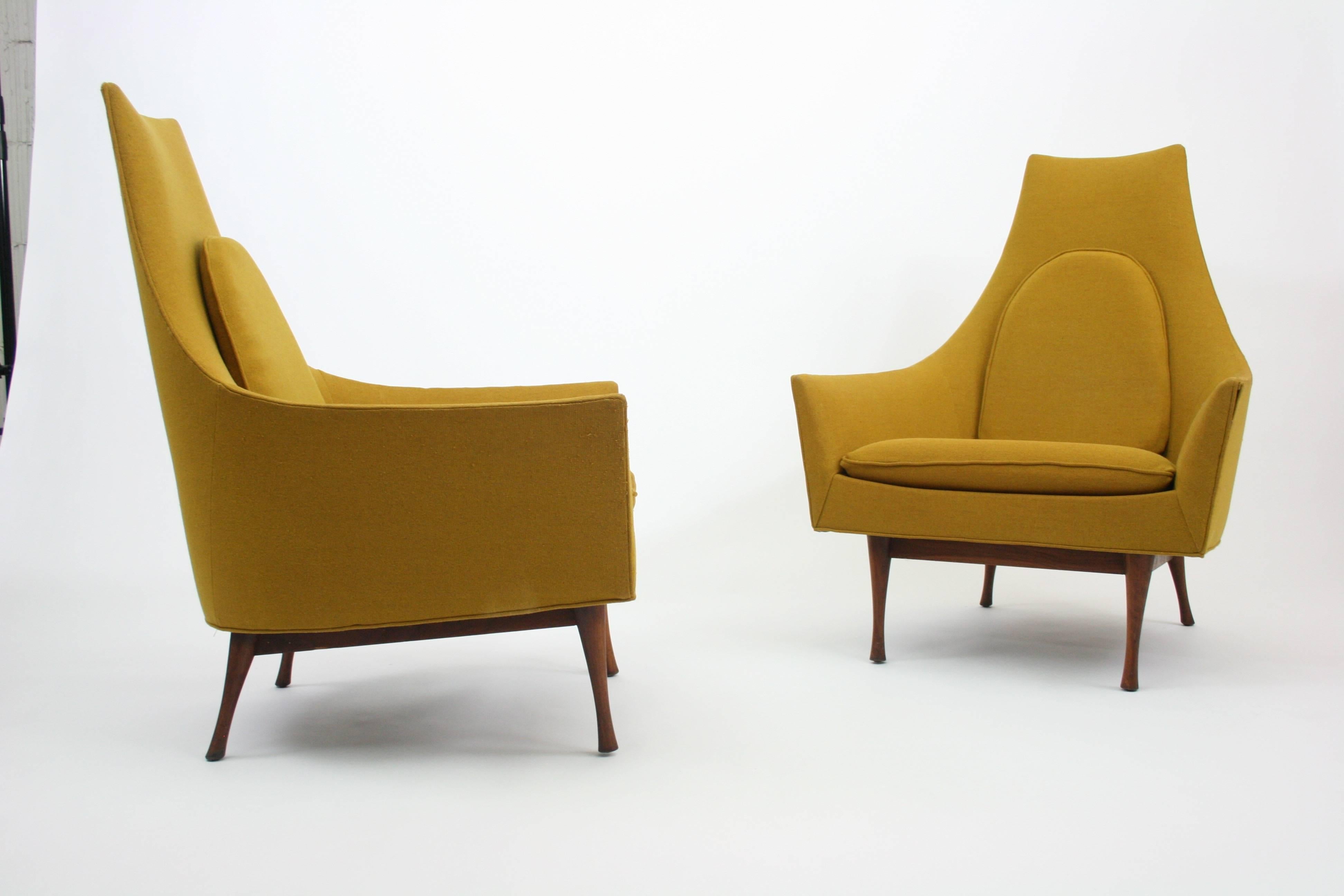 American Rare Pair of Lounge Chairs by Paul McCobb for Widdicomb