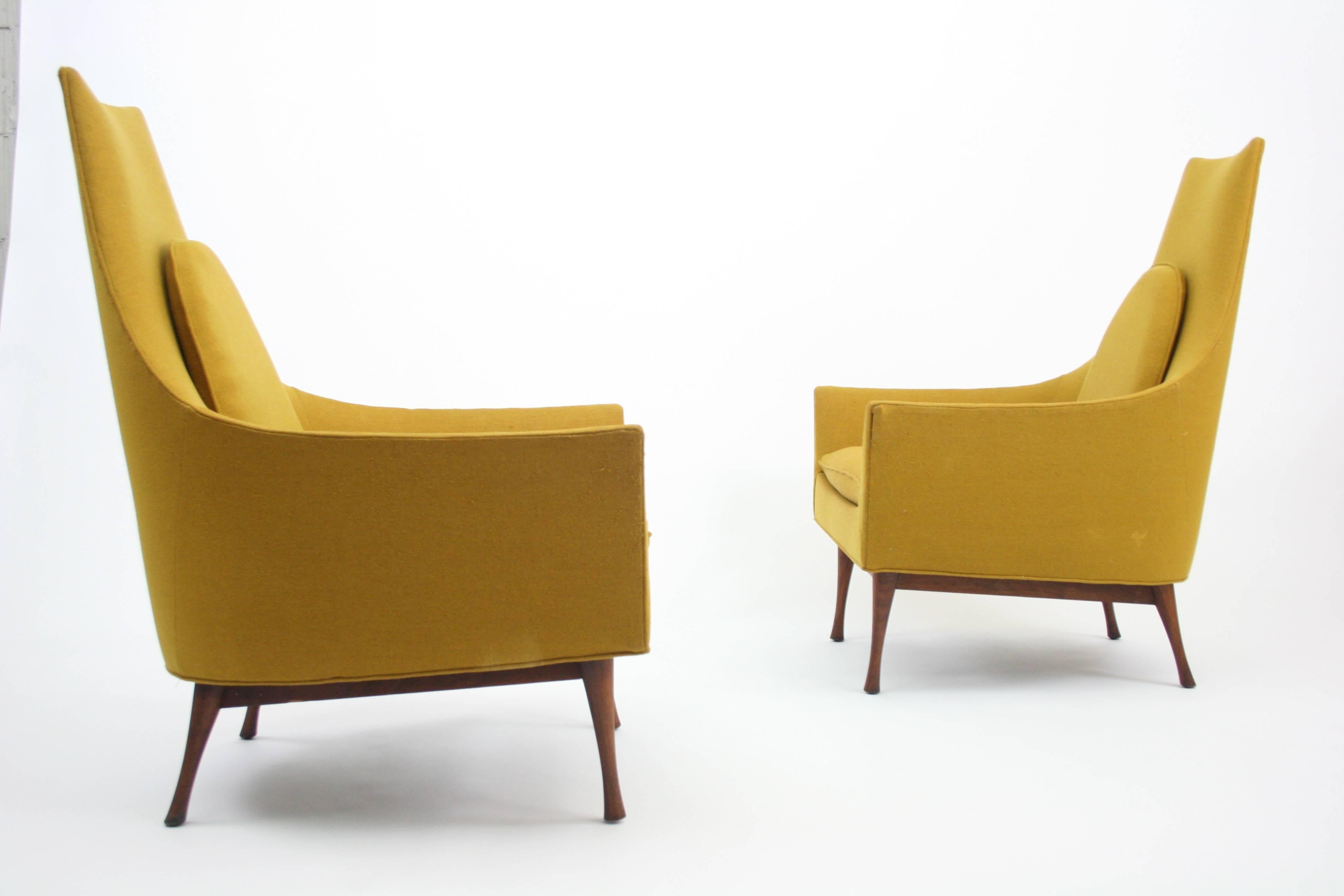 20th Century Rare Pair of Lounge Chairs by Paul McCobb for Widdicomb