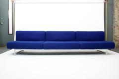 Piero Lissoni Reef Sofa for Cassina in Blue Felt