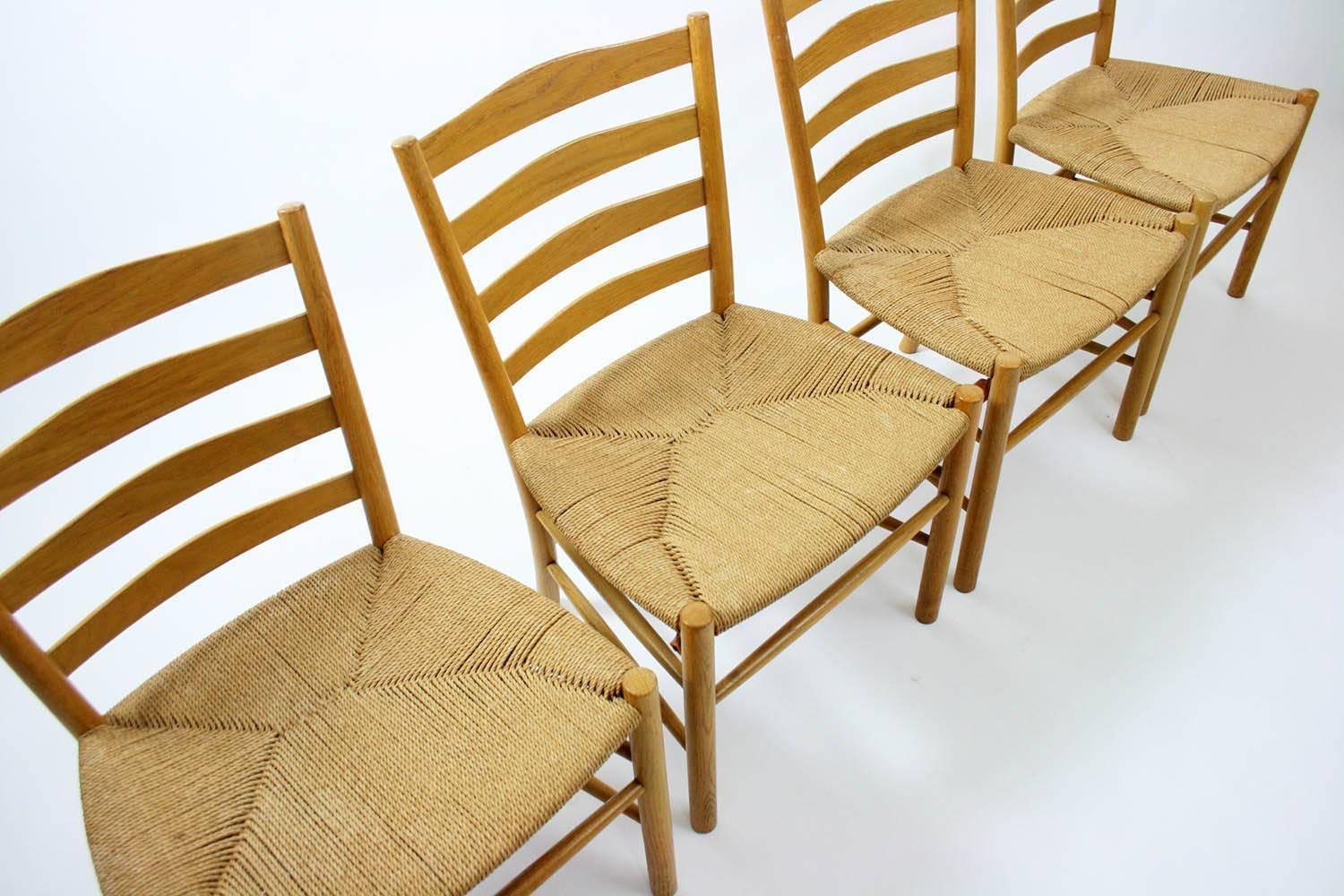 Danish Set of Six Kaare Klint Dining Chairs for Fritz Hansen