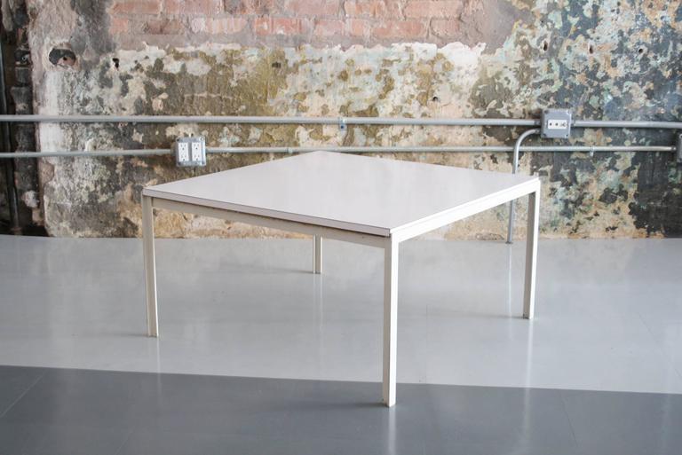 Early Florence Knoll T Angle Coffee Table At 1stdibs Early Minimalist Florence Knoll T Angle Coffee Table In White Top Is Finished
