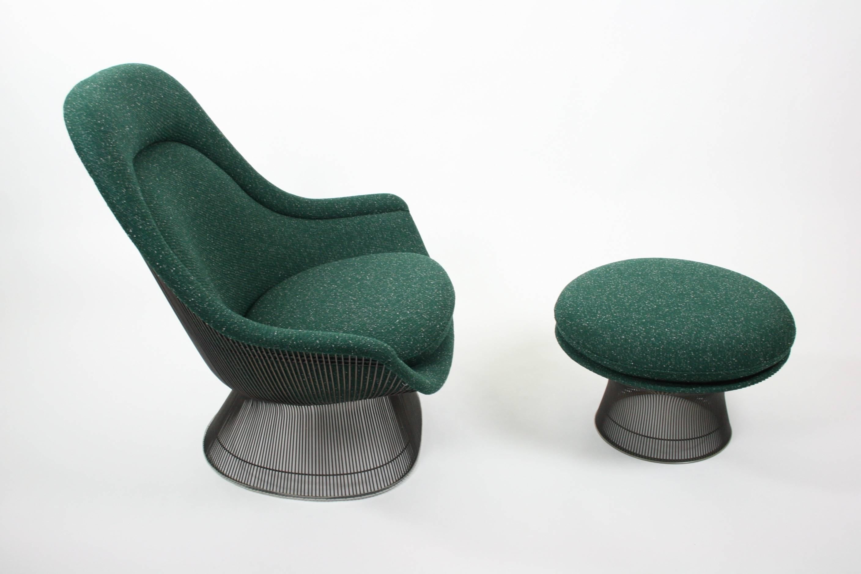 Knoll Lounge Chair and Ottoman by Warren Platner In Excellent Condition In Chicago, IL