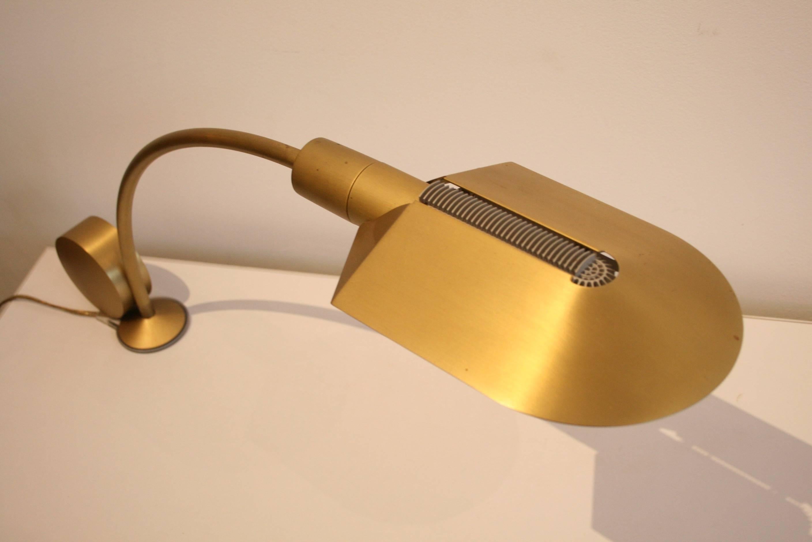 Mid-Century Modern Cedric Hartman Counterweighted Brass Table Lamp
