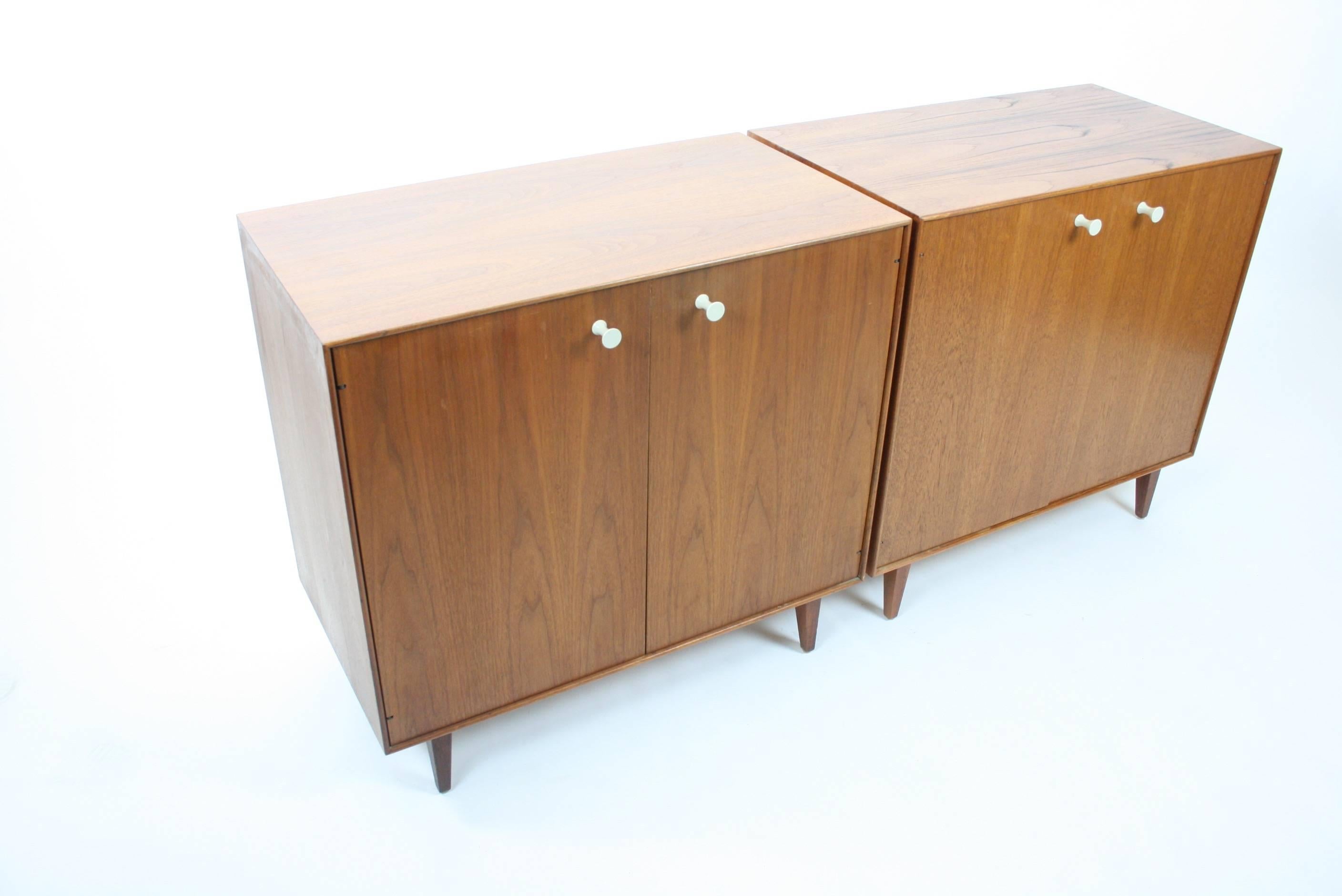 Mid-Century Modern Pair of Vintage Original 'Thin Edge' Cabinets by George Nelson for Herman Miller