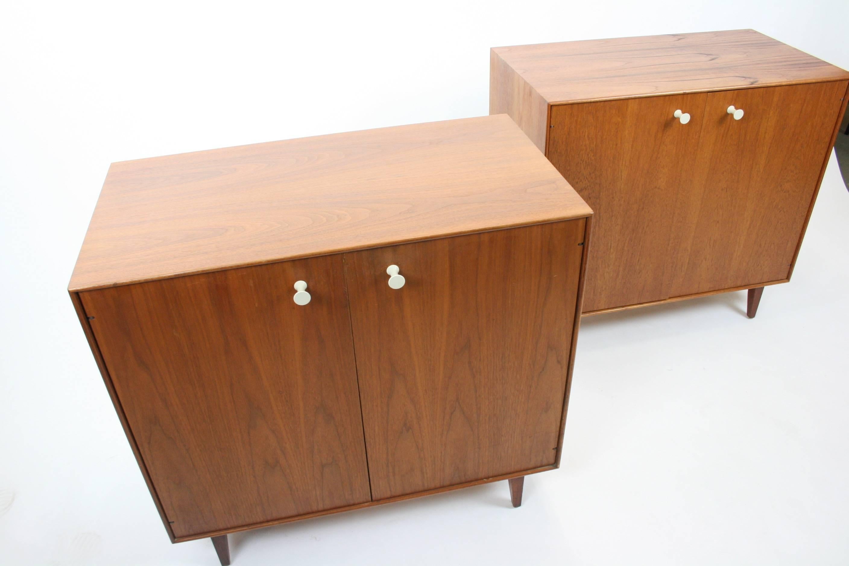 Pair of Vintage Original 'Thin Edge' Cabinets by George Nelson for Herman Miller In Excellent Condition In Chicago, IL