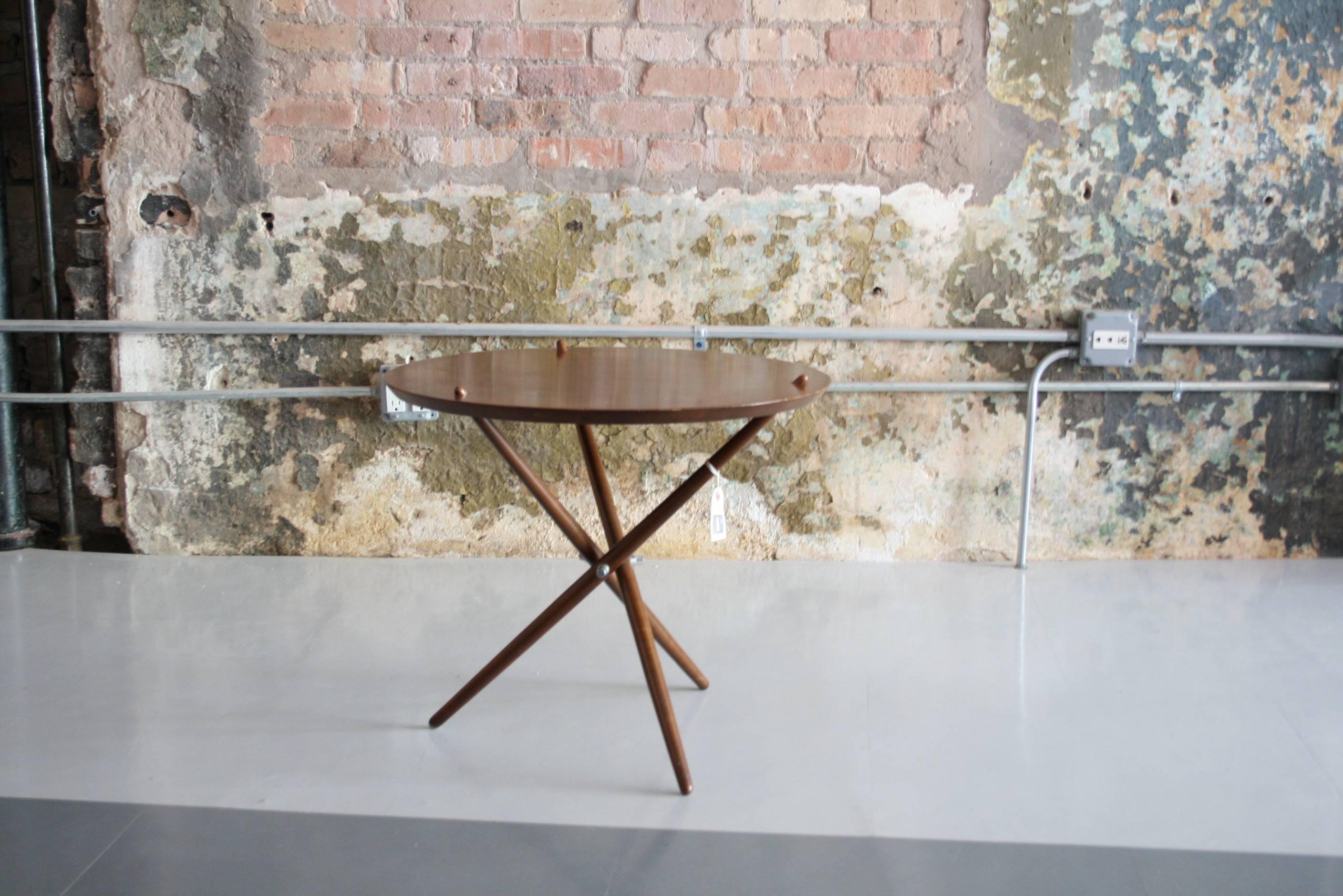 1948 Hans Bellman Swiss Modernist Tripod Table for Wohnbedarf Imported by Knoll In Excellent Condition In Chicago, IL
