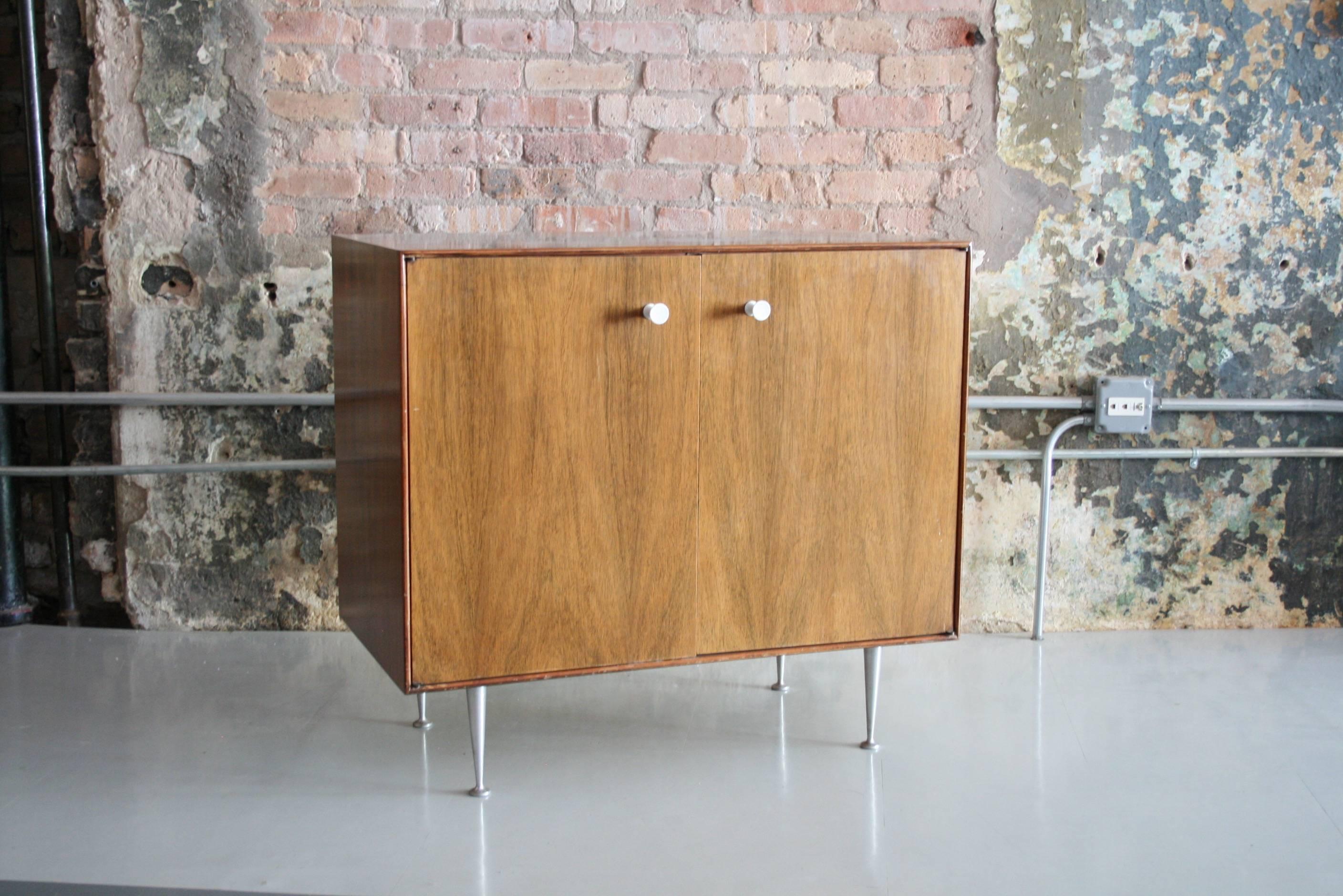 Stunning rosewood George Nelson vintage thin edge two door chest for Herman Miller in excellent condition.