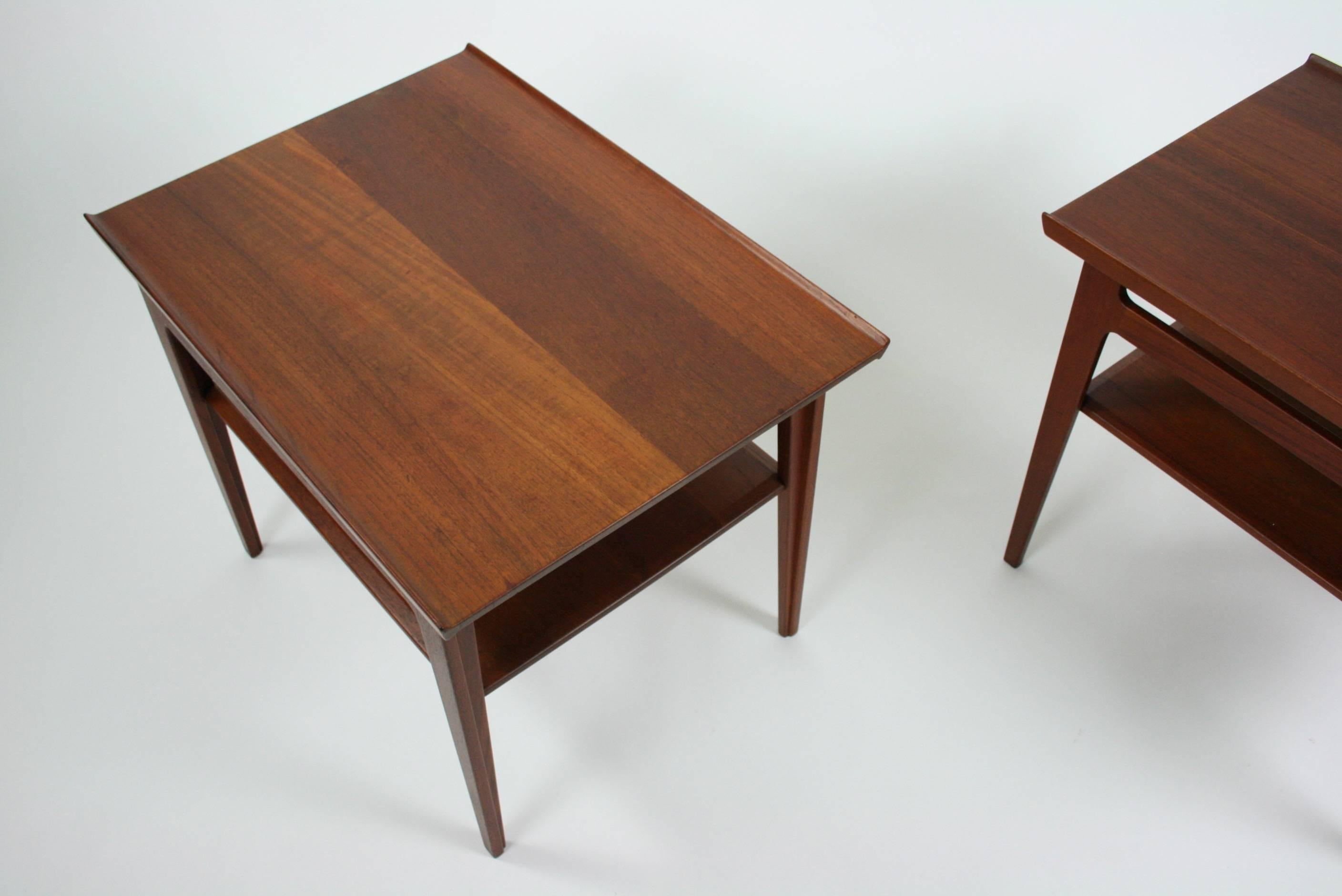 Mid-20th Century Pair of Danish Solid Teak Finn Juhl for France & Son Side or Occasional Tables