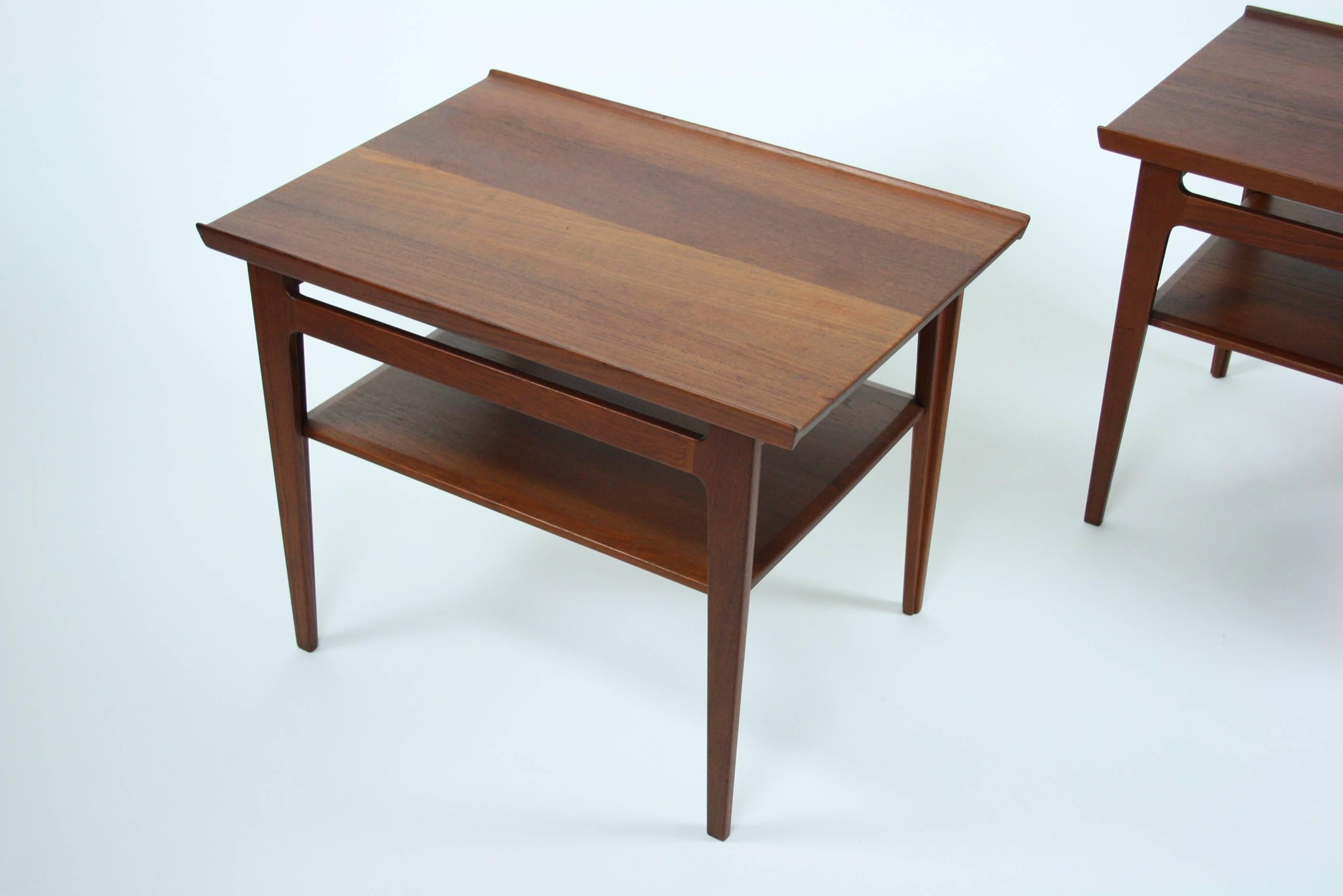 Pair of Danish Solid Teak Finn Juhl for France & Son Side or Occasional Tables 2