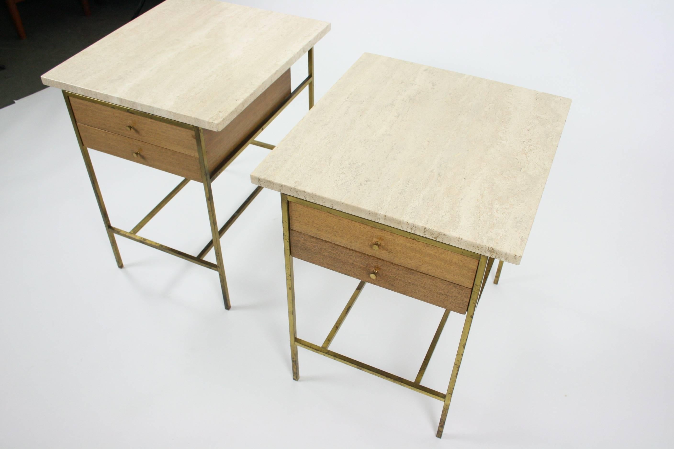 American Pair of Two-Drawer Nightstands by Paul McCobb for Calvin Group
