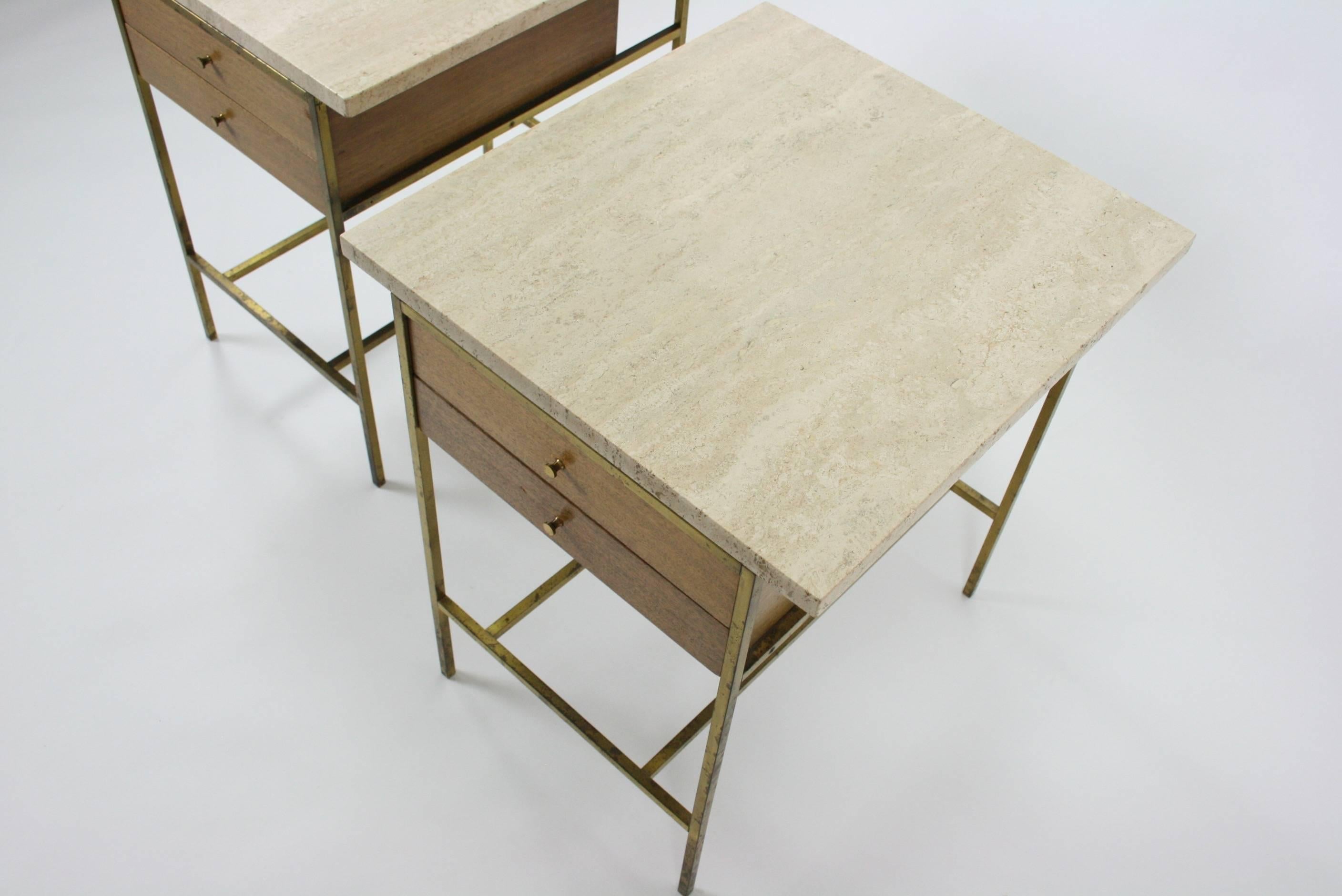 Mid-20th Century Pair of Two-Drawer Nightstands by Paul McCobb for Calvin Group