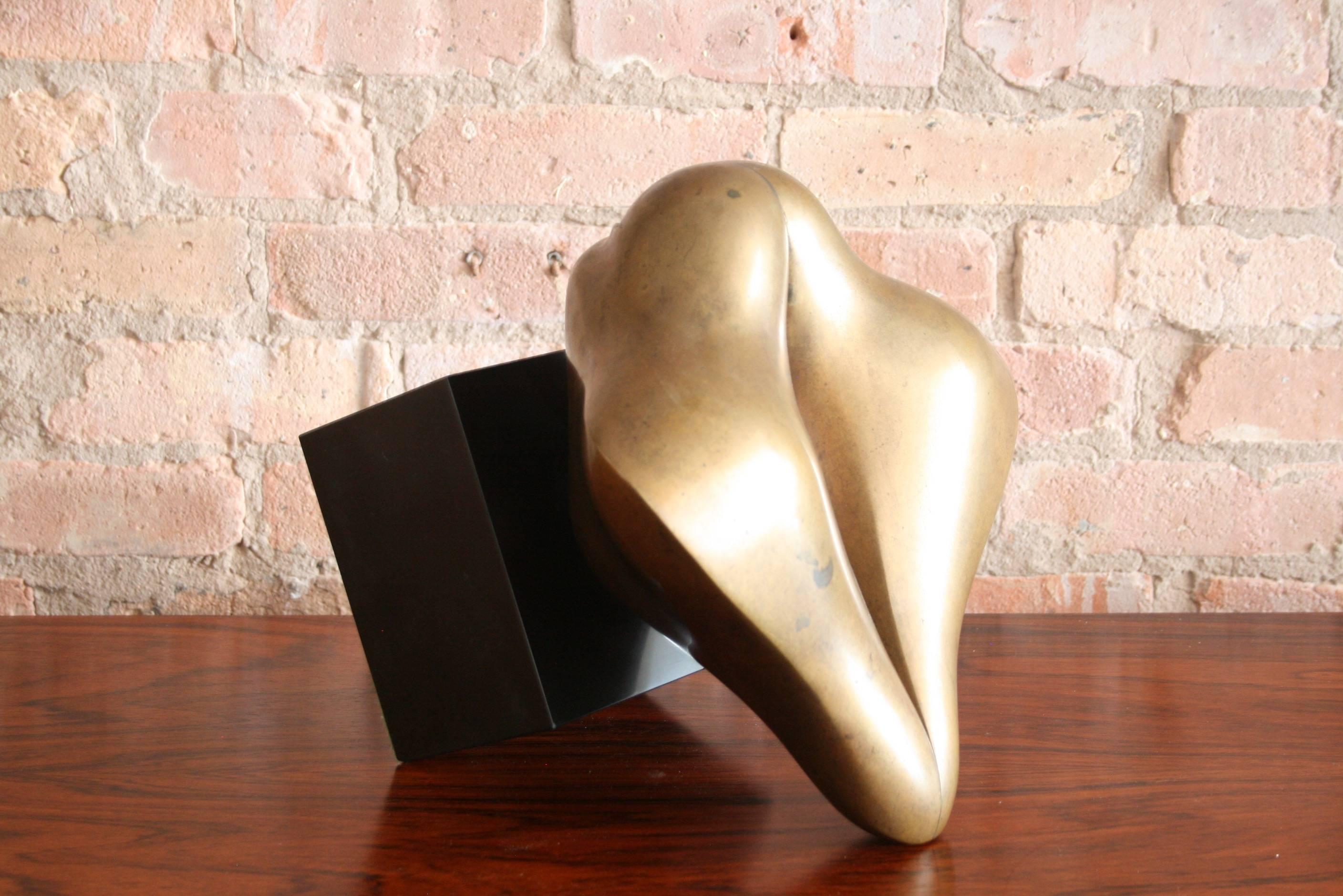 Aldo Casanova Abstract Bronze Sculpture, Signed and Numbered In Excellent Condition In Chicago, IL