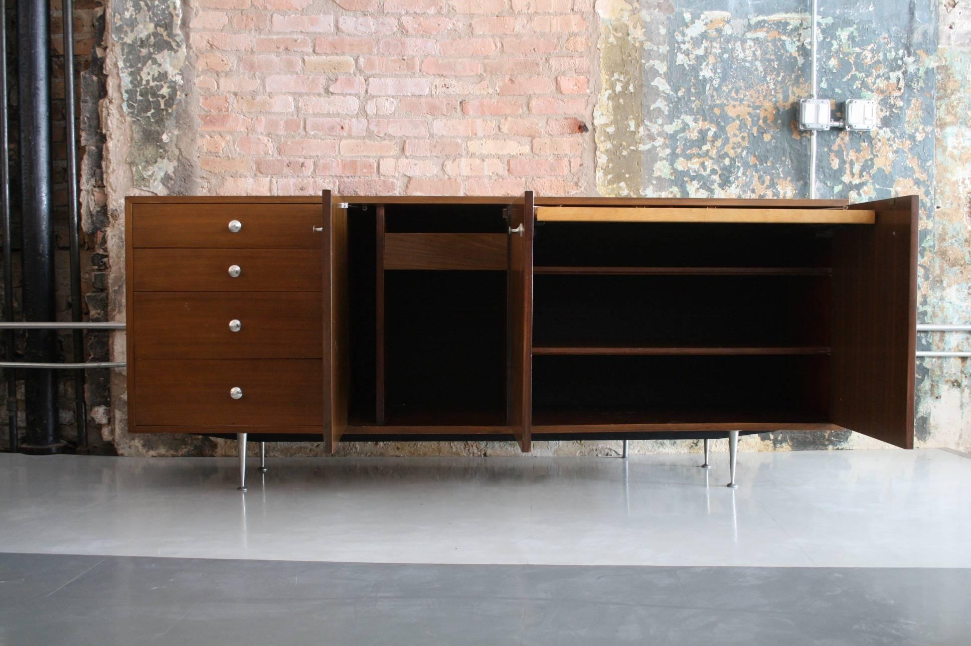 Mid-Century Modern Early Walnut BCS Credenza or Server by George Nelson for Herman Miller