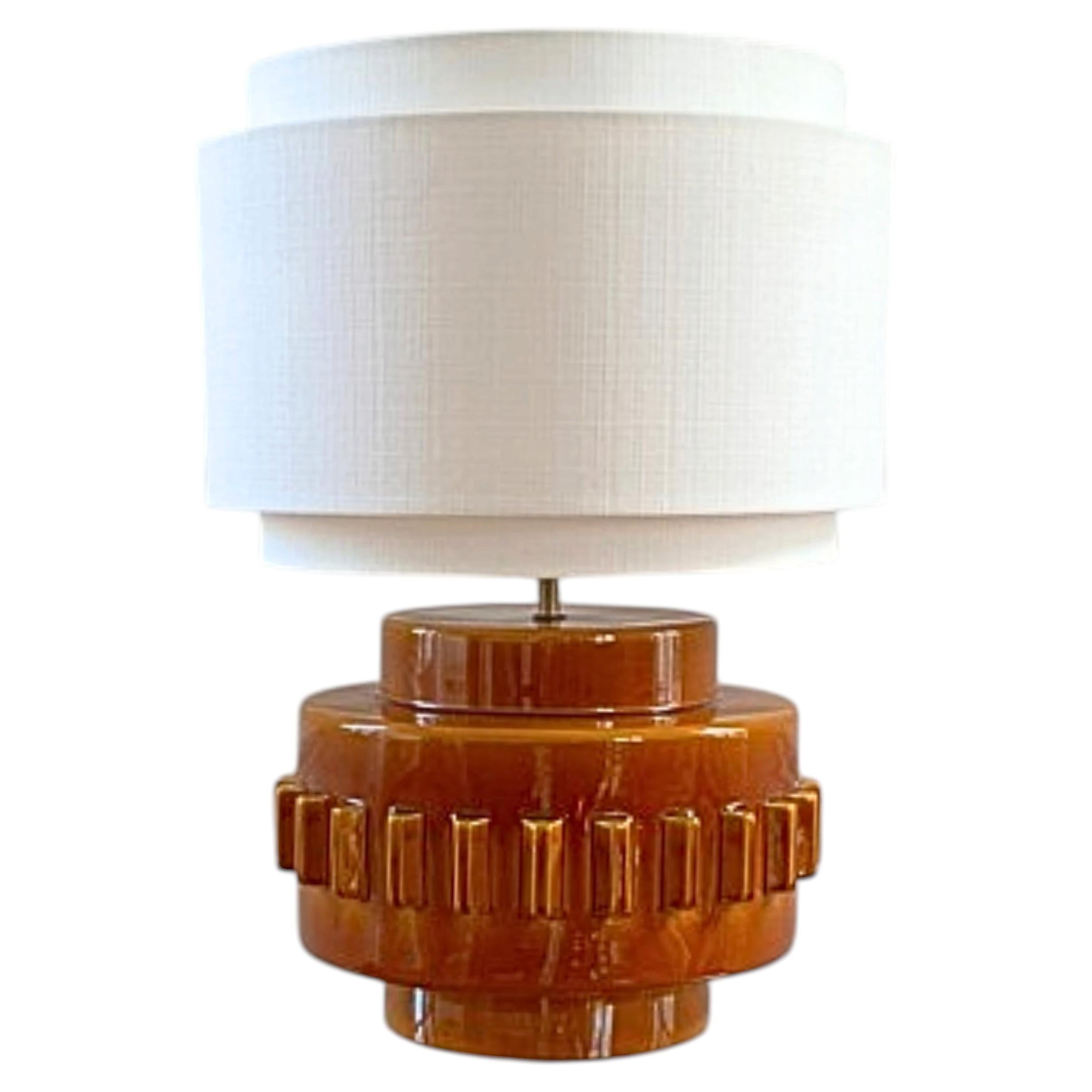 Criptana table lamp - handcrafted scruptural ceramic lamp For Sale