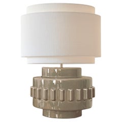Lampada da tavolo Criptana Grey - lampada scultorea in ceramica realizzata a mano
