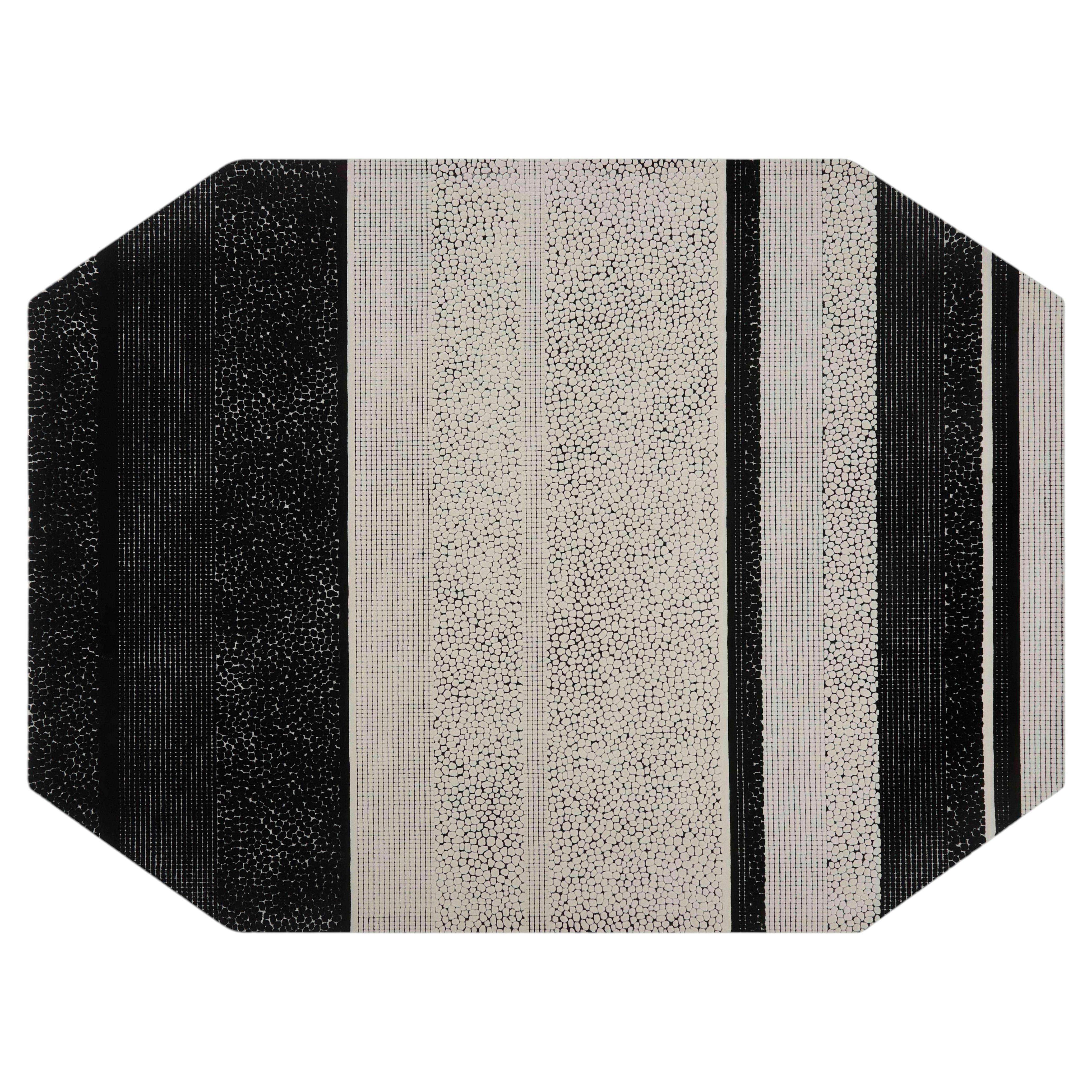 Handcrafted Chinese Carpet by FULI, 10x13ft, Modern Desig，NZ Wool