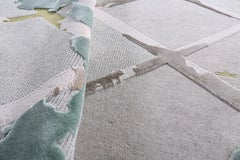 Handcrafted Chinese Carpet by FULI, 10x13ft, Modern Desig，NZ Wool