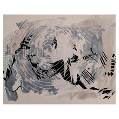 Handcrafted Chinese Carpet by FULI, 10x13ft, Modern Desig，NZ Wool