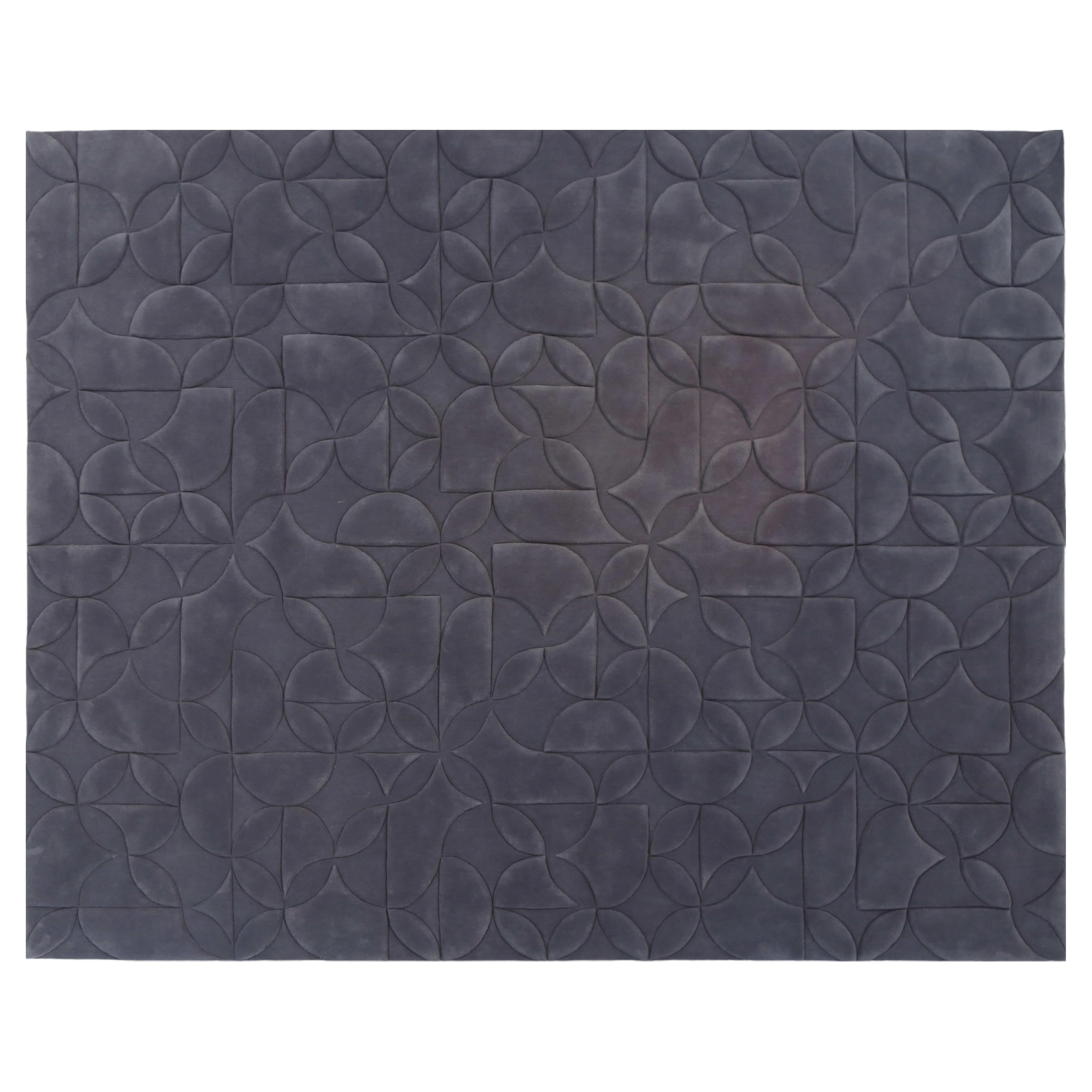 Handcrafted Chinese Carpet by FULI, 10x8ft, Modern Desig，NZ Wool