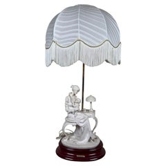 Giuseppe Armani – Porzellan-Figurentischlampe „Mutter und Kind“, Florenz, Italien