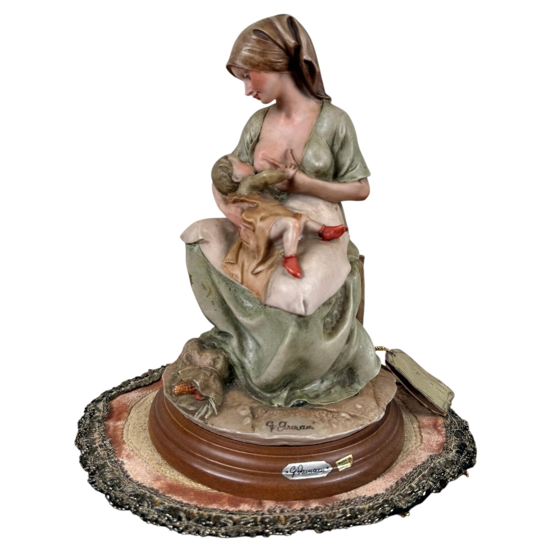 Giuseppe Armani – Figur im Capodimonte-Stil: Skulptur „Mutter und Kind“