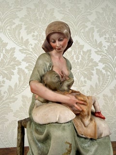 Giuseppe Armani – Figur im Capodimonte-Stil: Skulptur „Mutter und Kind“