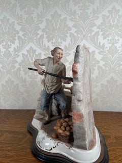 Capodimonte-Porzellanfigur: Bäcker am Ofen, italienische Genreszene